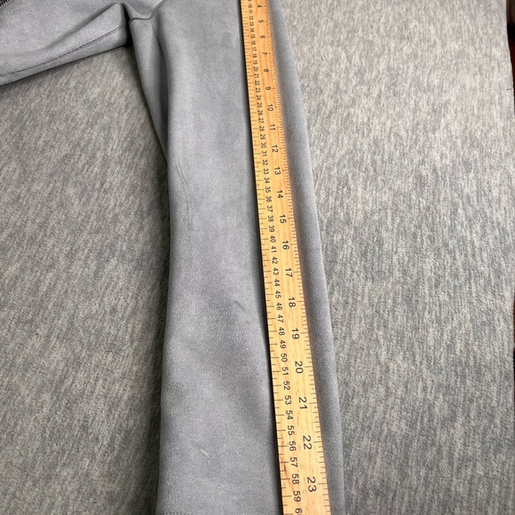 Anthropologie Light Gray Leather Jacket size M - Picture 11 of 11